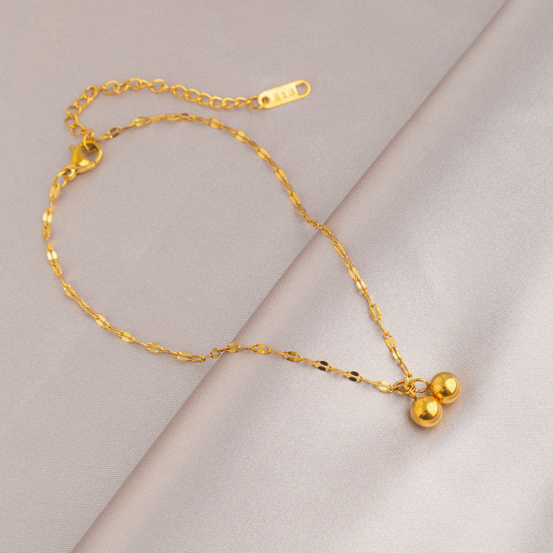 2025 New Trendy Women’s Anklet | 18K Gold Titanium Steel, Color-Fade Resistant, Elegant INS Versatile Foot Jewelry