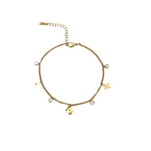 Charger l&#39;image dans la galerie, Title (119 characters): Moonlit Garden Anklet | Floral Star Charms for Baju Kurung &amp; Raya Elegance