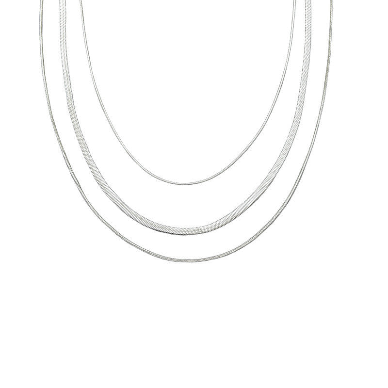 Layered Gold & Silver Necklace Set | 3 Adjustable Minimalist Chains | Hypoallergenic Daily Jewelry for Women