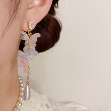 Load image into Gallery viewer, 【Earrings】Petal Cascade | Women Luxury Luminous Quartz &amp; Opal Waterdrop Silhouette