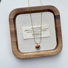 Charger l&#39;image dans la galerie, Gold Geometric Pendant Necklace Set | Minimalist Layered Chains with Letter &amp; Shape Charms | Korean-Inspired Daily Jewelry