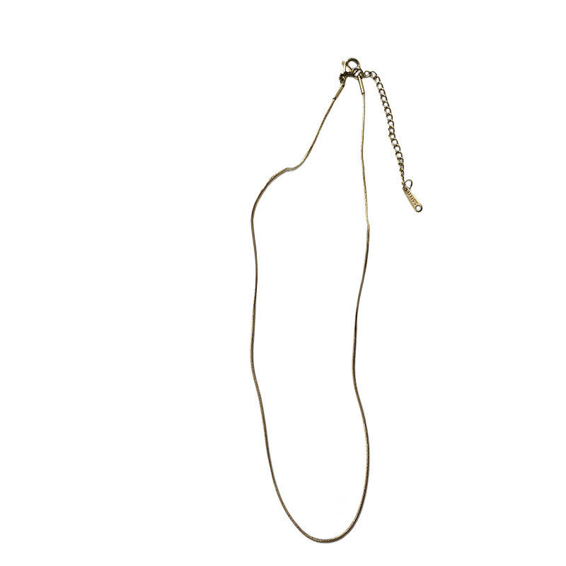 Delicate Gold Chain Necklace for Women | 18K Gold Plated Minimalist Jewelry | Hypoallergenic Adjustable 45cm