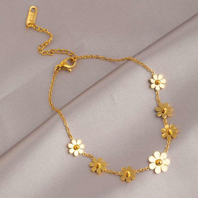 2025 New Trendy Women’s Anklet | 18K Gold Titanium Steel, Color-Fade Resistant, Elegant INS Versatile Foot Jewelry