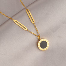 Charger l&#39;image dans la galerie, Titanium Steel Paperclip Necklace | Hypoallergenic Adjustable Chains with Charms | Edgy Daily Jewelry for Women
