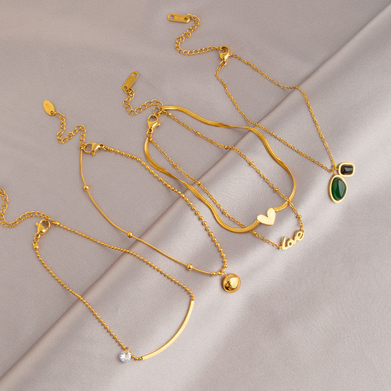 2025 New Trendy Women’s Anklet | 18K Gold Titanium Steel, Color-Fade Resistant, Elegant INS Versatile Foot Jewelry