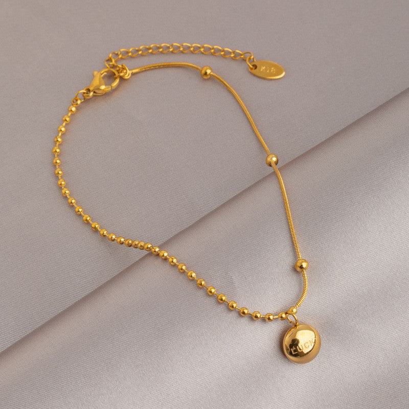 2025 New Trendy Women’s Anklet | 18K Gold Titanium Steel, Color-Fade Resistant, Elegant INS Versatile Foot Jewelry