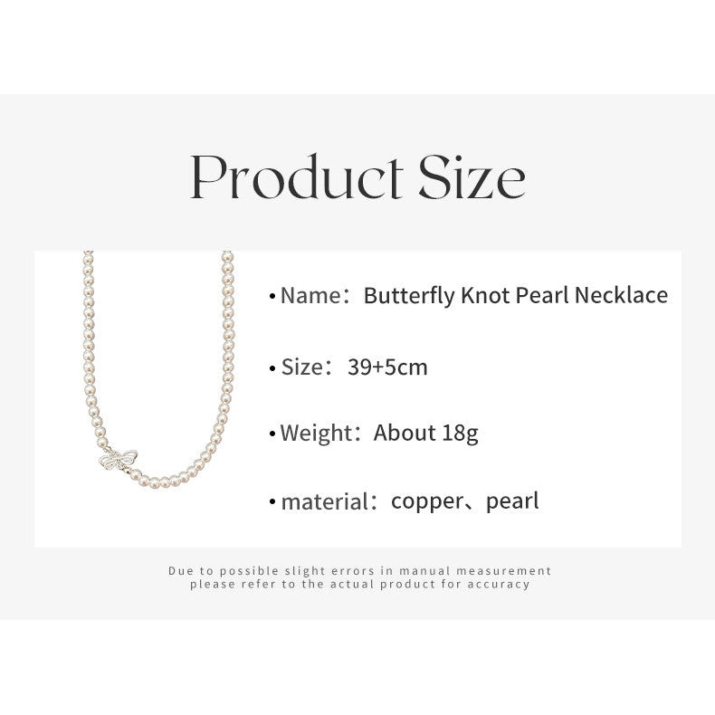 Titanium Steel Pearl Necklace | Hypoallergenic Butterfly Clasp | AAA Freshwater Pearls for Weddings/Daily