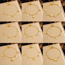 Charger l&#39;image dans la galerie, 【Anklet】Multi-Charms Elegance | Women Adjustable Beach-Ready Design with Pearl &amp; Butterfly Accents