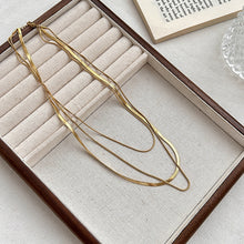 Charger l&#39;image dans la galerie, Layered Gold &amp; Silver Necklace Set | 3 Adjustable Minimalist Chains | Hypoallergenic Daily Jewelry for Women
