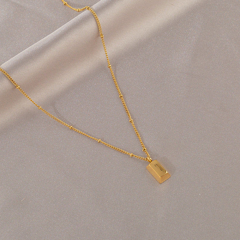 Titanium Steel Paperclip Necklace | Hypoallergenic Adjustable Chains with Charms | Edgy Daily Jewelry for Women