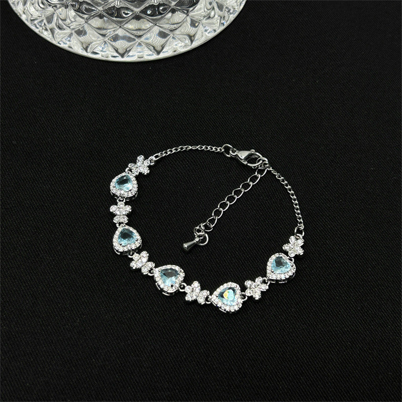 【Bracelet】Tropical Azure Elegance | Gemstone Cuff for Baju Kurung & Raya Sophistication