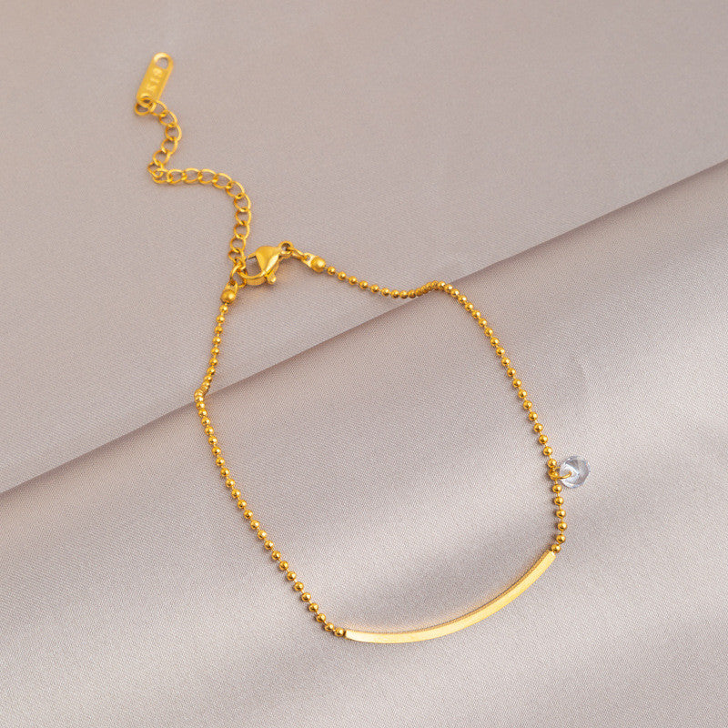 2025 New Trendy Women’s Anklet | 18K Gold Titanium Steel, Color-Fade Resistant, Elegant INS Versatile Foot Jewelry