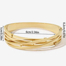 Charger l&#39;image dans la galerie, 【Bangle Bracelet】Celestial Geometry | Dual-Tone Titanium Steel with Precision Dimensioning