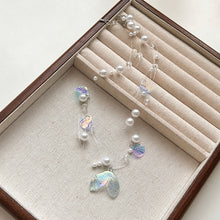 Charger l&#39;image dans la galerie, Mermaid Tail Multi-Strand Necklace | Iridescent Pearl &amp; Shell Jewelry | Hypoallergenic Beach Fantasy Gift for Women
