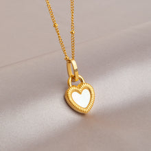 Charger l&#39;image dans la galerie, Titanium Steel Paperclip Necklace | Hypoallergenic Adjustable Chains with Charms | Edgy Daily Jewelry for Women
