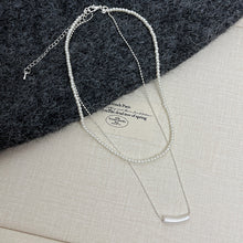 Charger l&#39;image dans la galerie, Layered Pearl &amp; Silver Ball Necklace | Hypoallergenic Minimalist Jewelry for Women | 45cm Adjustable Wedding/Casual Gift