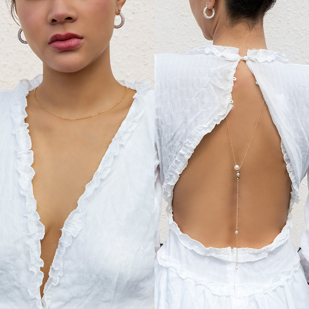 How to Choose the Perfect Jewellery for V-Neck Dress? – Outhouse Jewellery