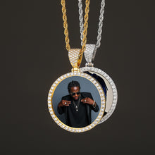 Load image into Gallery viewer, YOSZO Hip Hop Jewelry Custom Tennis Necklace with Picture Personalized Photo Necklaces for Women Men Round Pendant Necklace