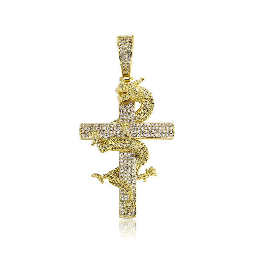 YOSZO Chinese Dragon Cross Pendant