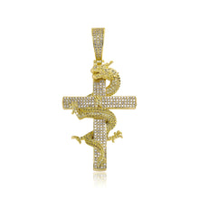 Carregar imagem no visualizador da galeria, YOSZO Chinese Dragon Cross Pendant