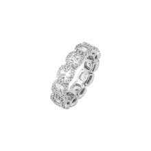 Carica l&#39;immagine nel visualizzatore di Gallery, YOSZO Oval Tennis Ring 18K Gold Plated Iced Out Cubic Zirconia Diamond Wedding Band Eternity Ring for Men Women